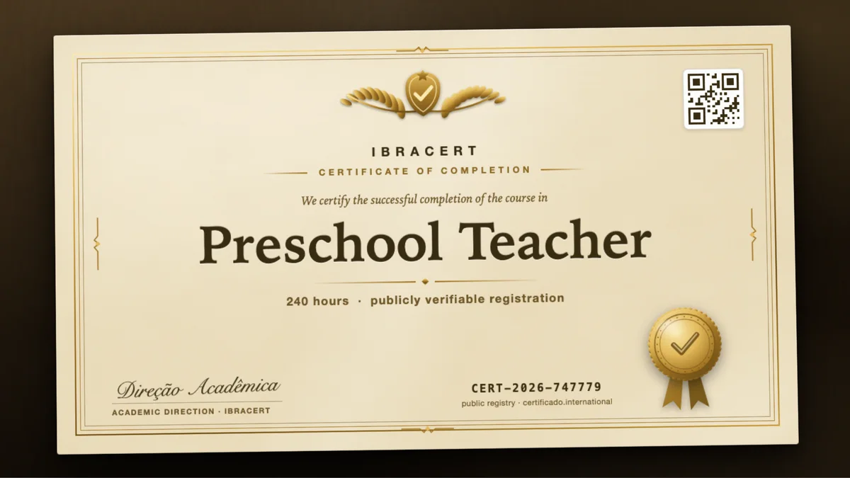 Cover of the Preschool Teacher course