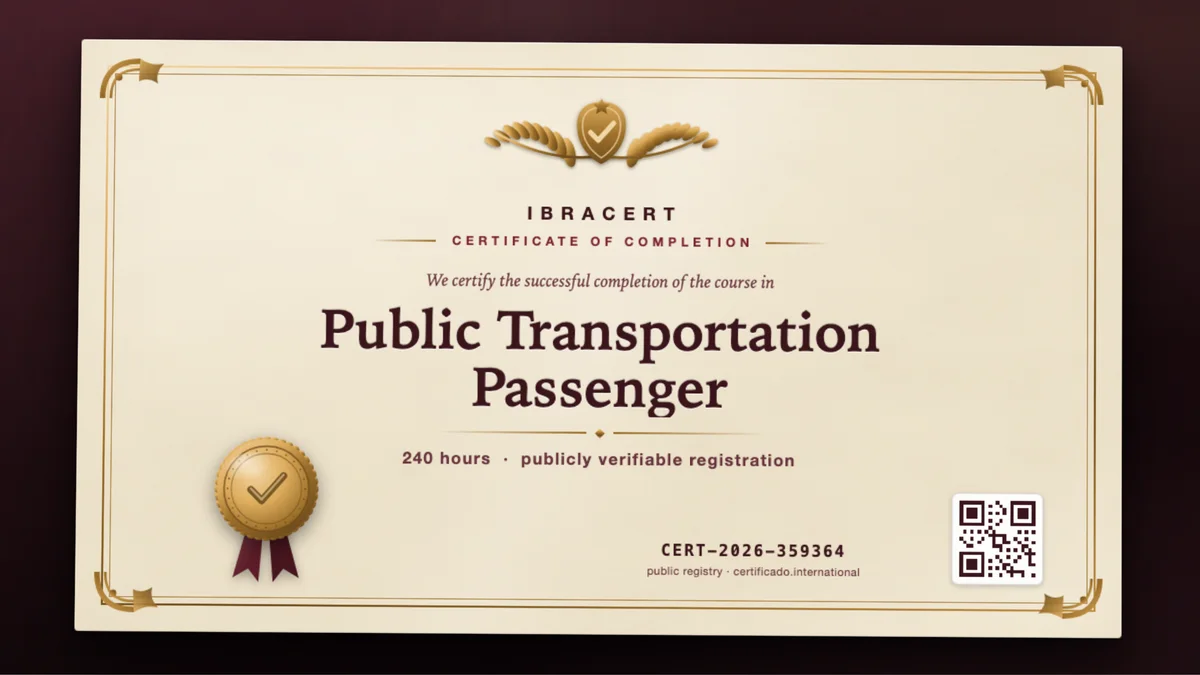 Cover of the Public Transportation Passenger course