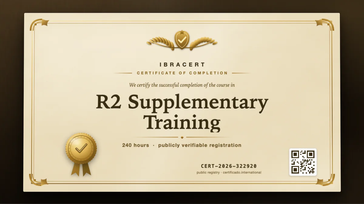 Cover of the R2 Supplementary Training course