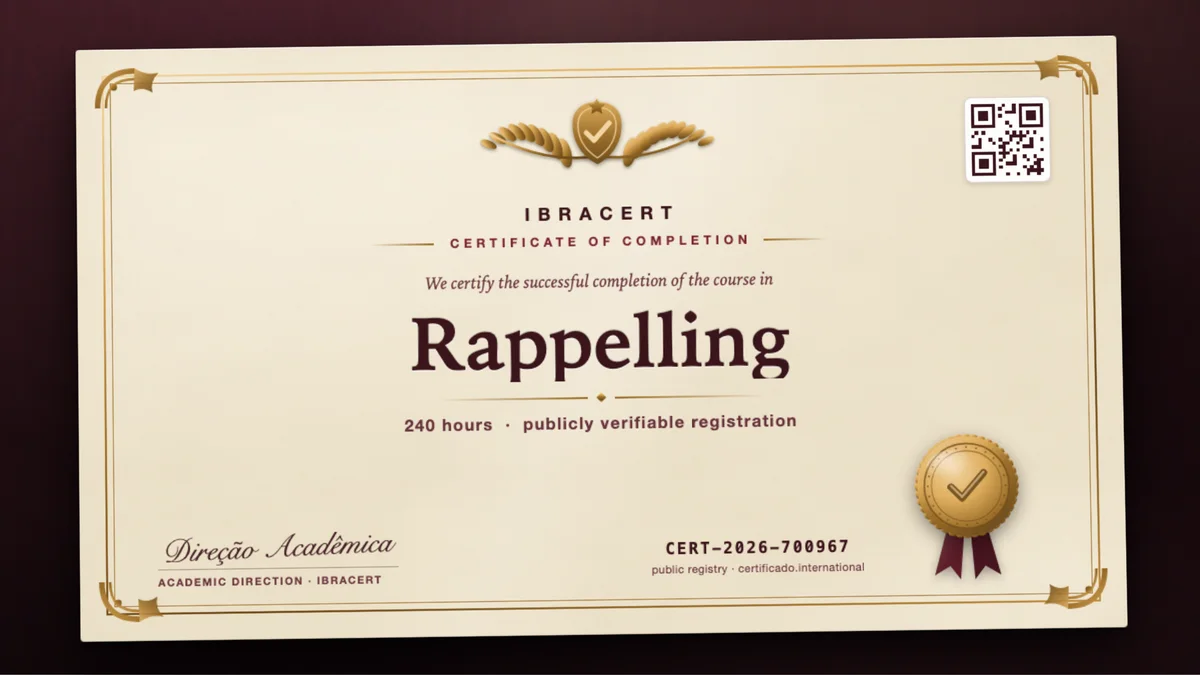 Cover of the Rappelling course