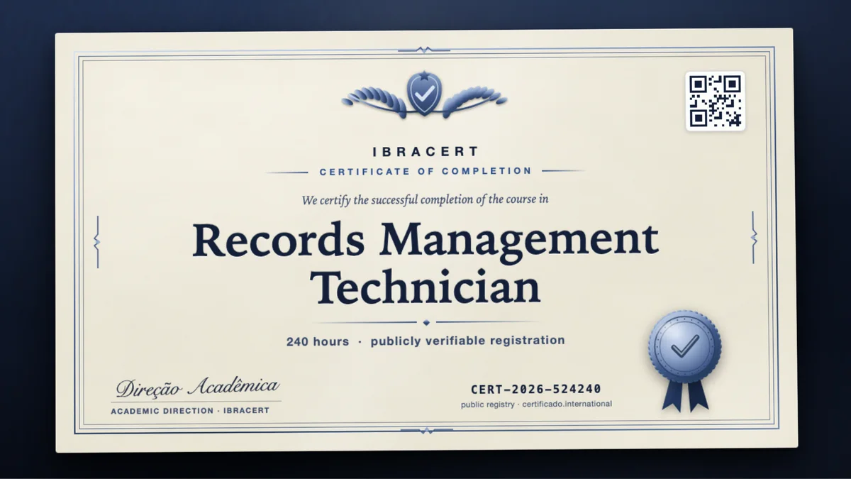Cover of the Records Management Technician course