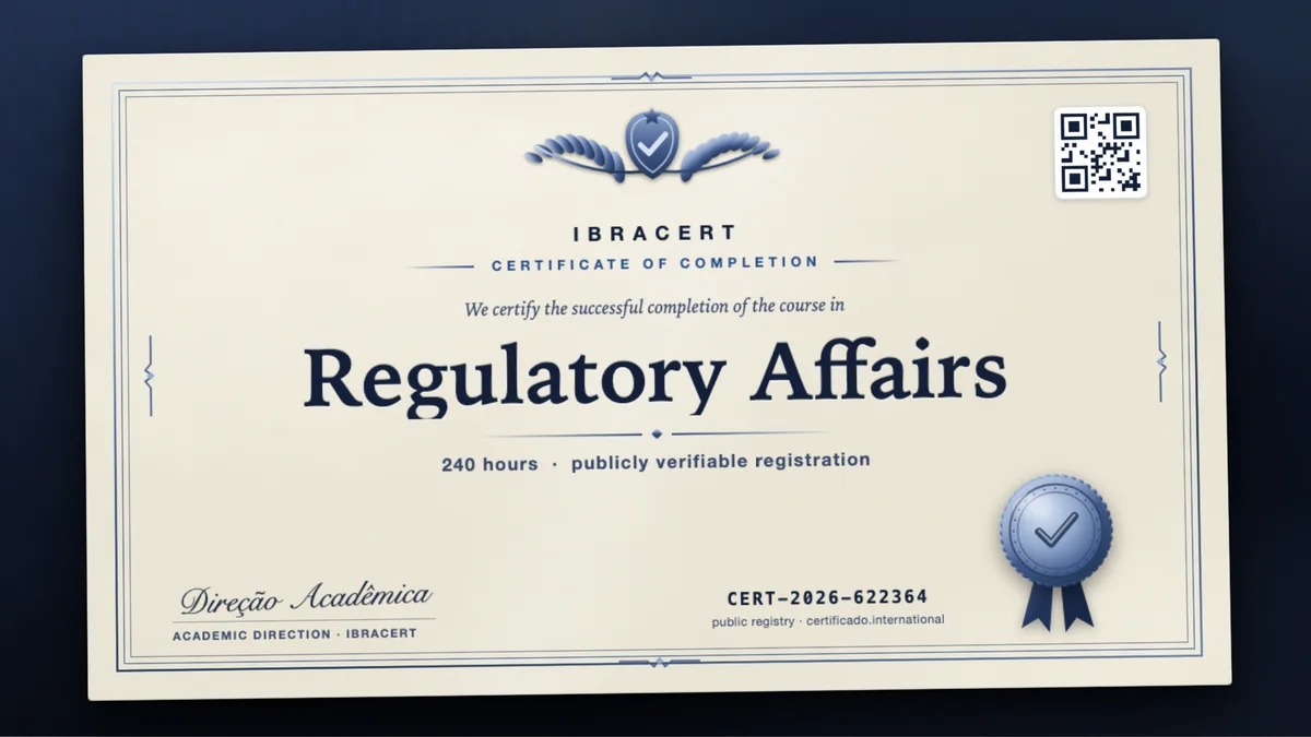 Cover of the Regulatory Affairs course