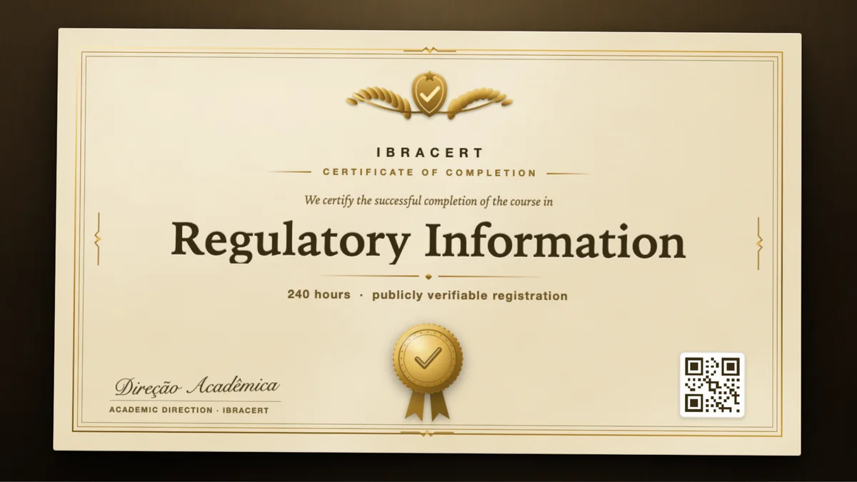 Cover of the Regulatory Information course