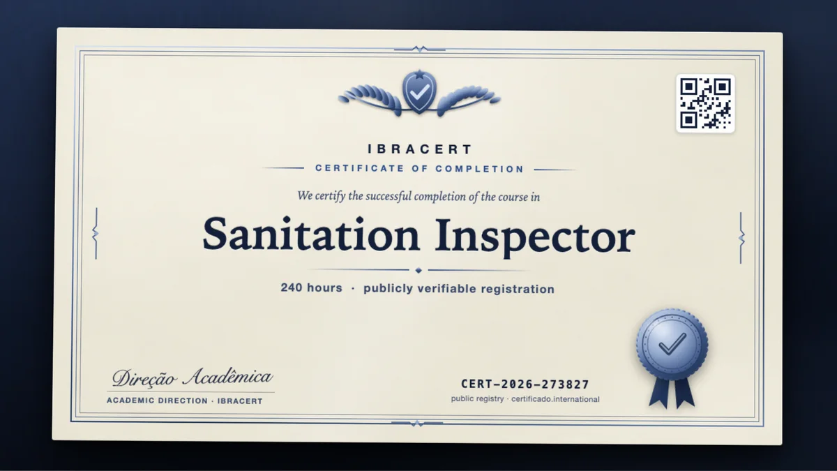 Cover of the Sanitation Inspector course