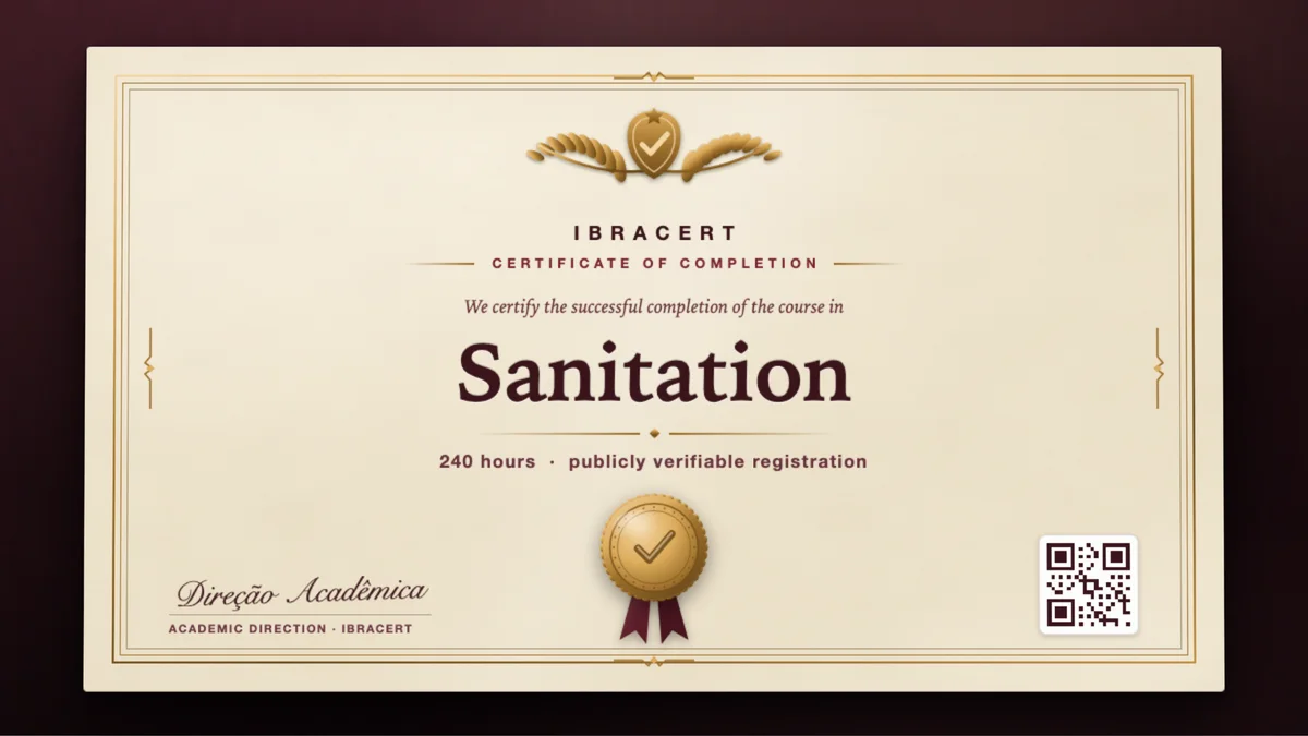 Cover of the Sanitation course