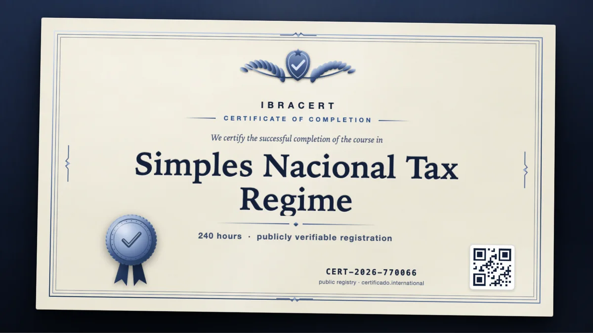 Cover of the Simples Nacional Tax Regime course