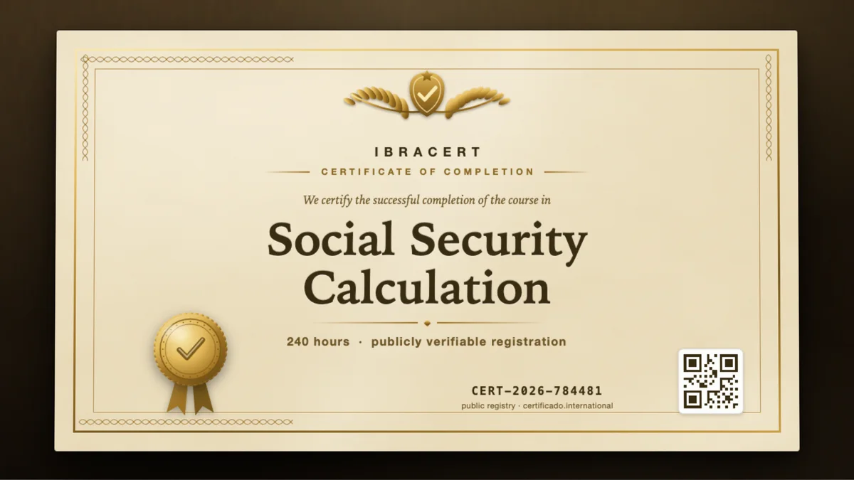 Cover of the Social Security Calculation course