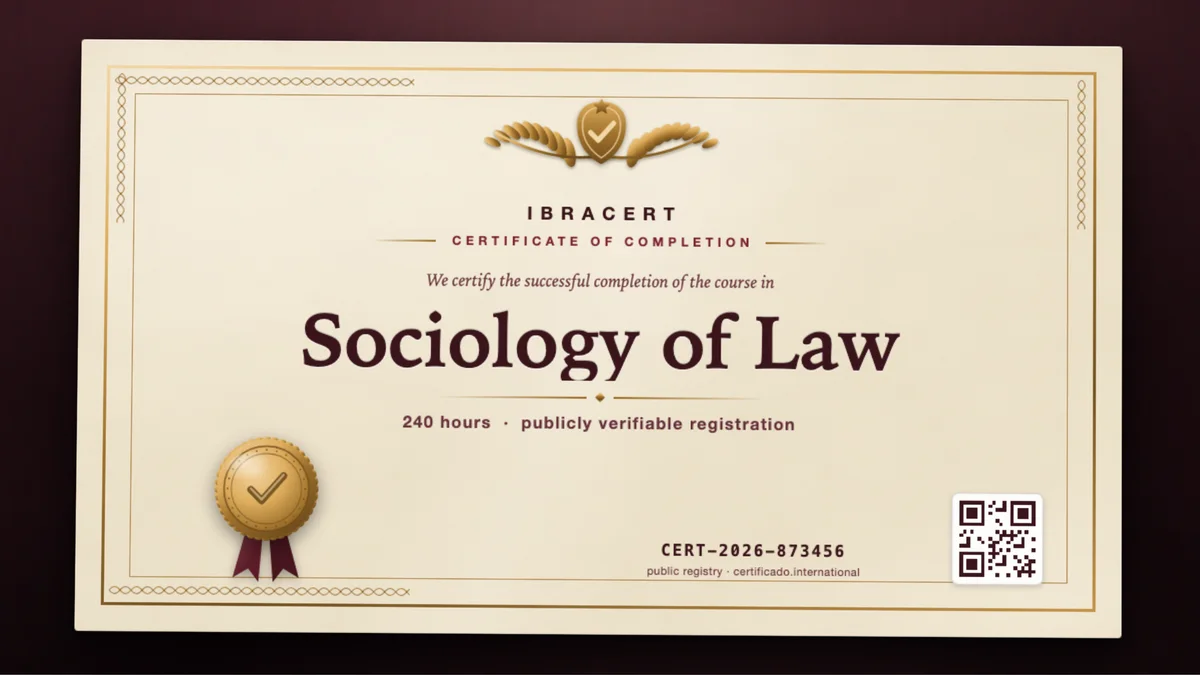 Cover of the Sociology of Law course