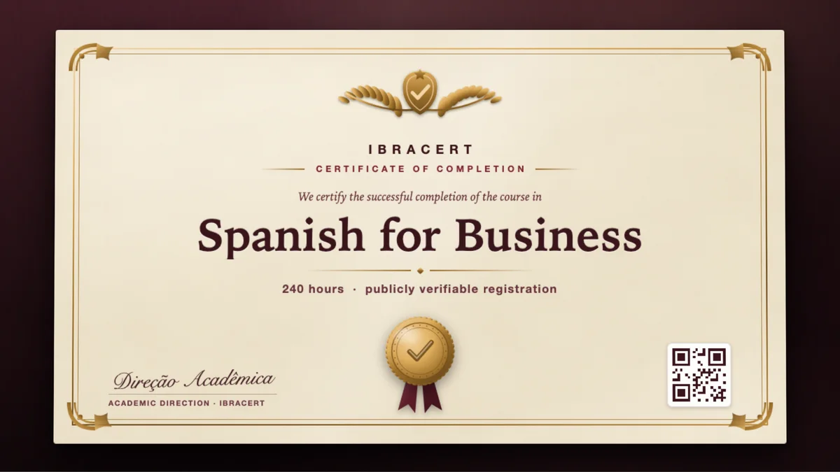 Cover of the Spanish for Business course