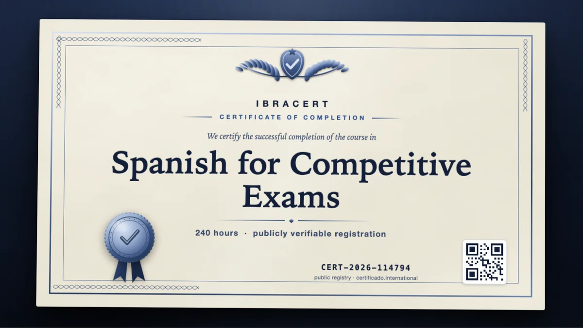 Cover of the Spanish for Competitive Exams course