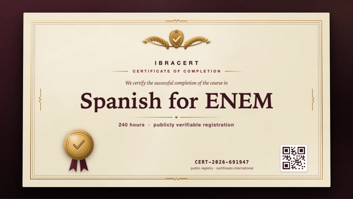 Cover of the Spanish for ENEM course
