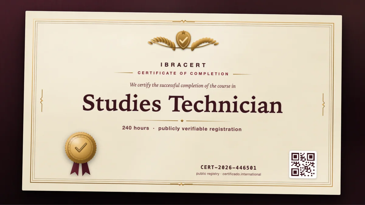 Cover of the Studies Technician course