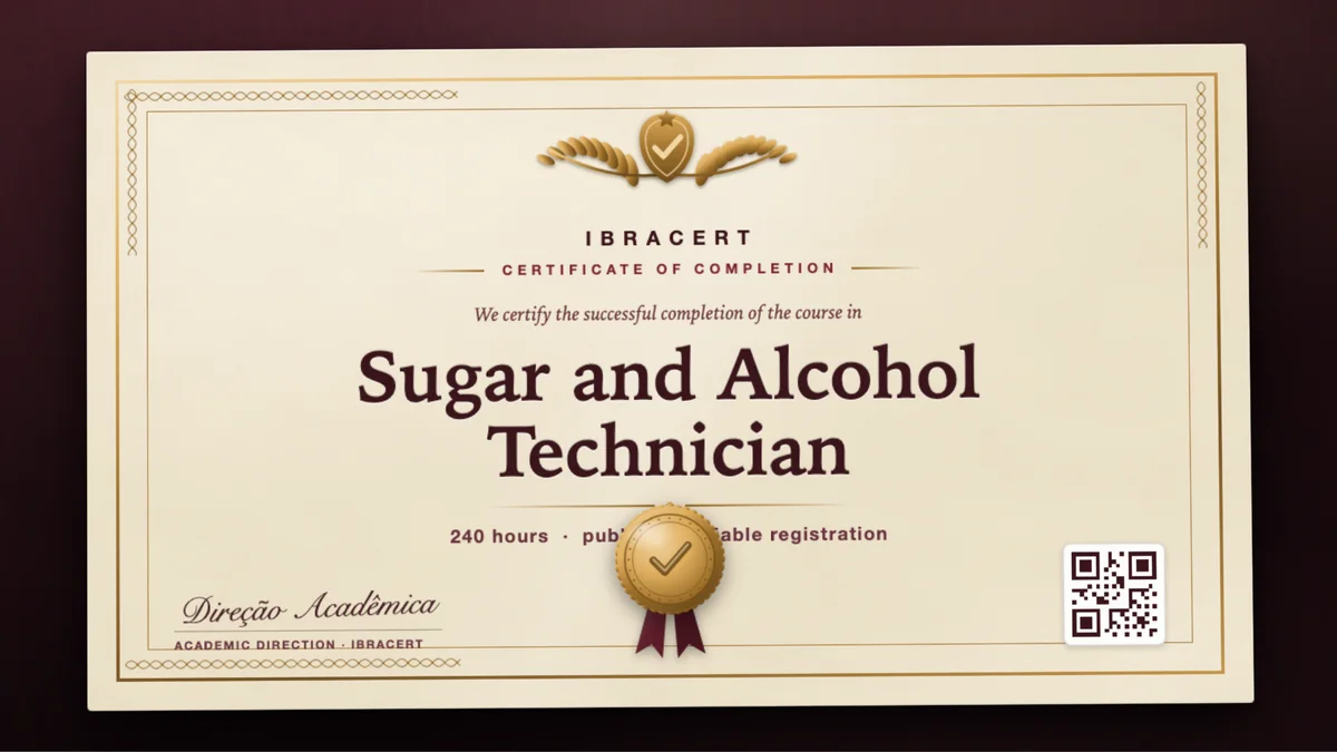 Cover of the Sugar and Alcohol Technician course