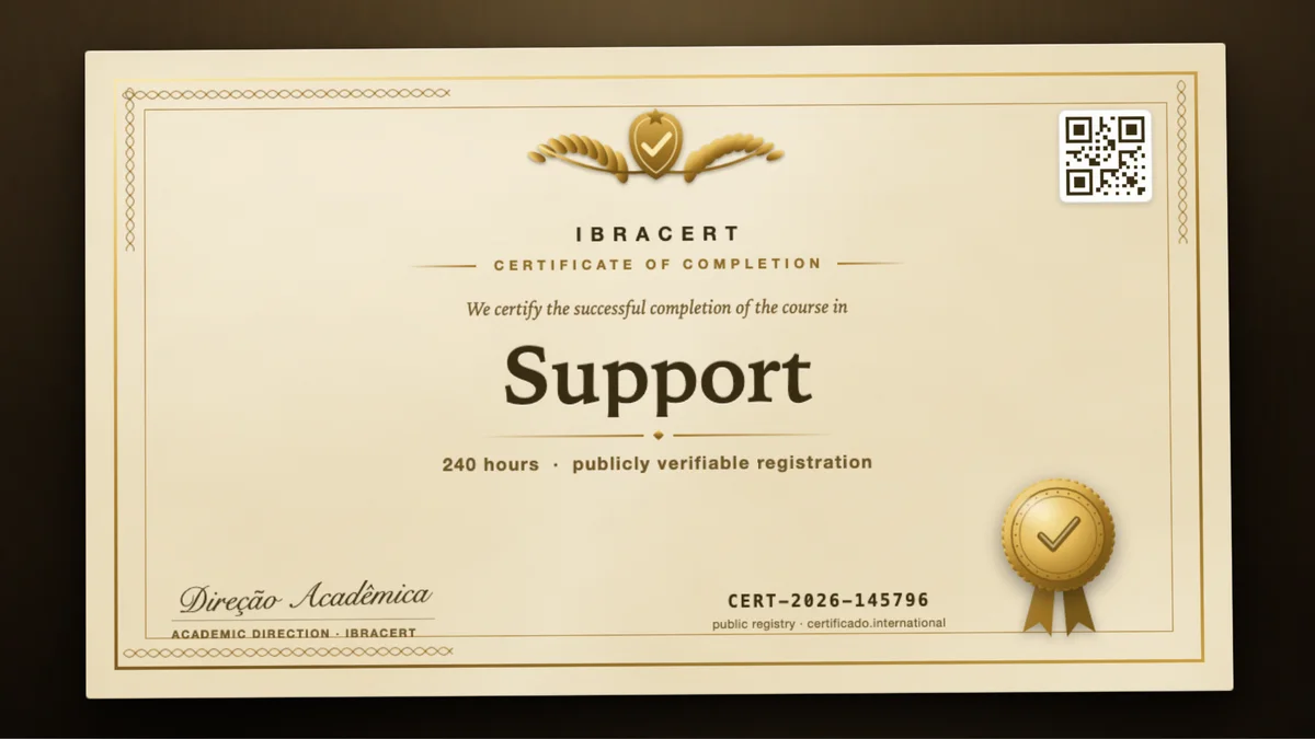 Cover of the Support course