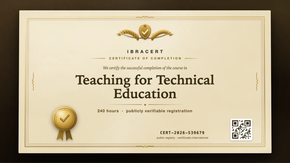 Cover of the Teaching for Technical Education course