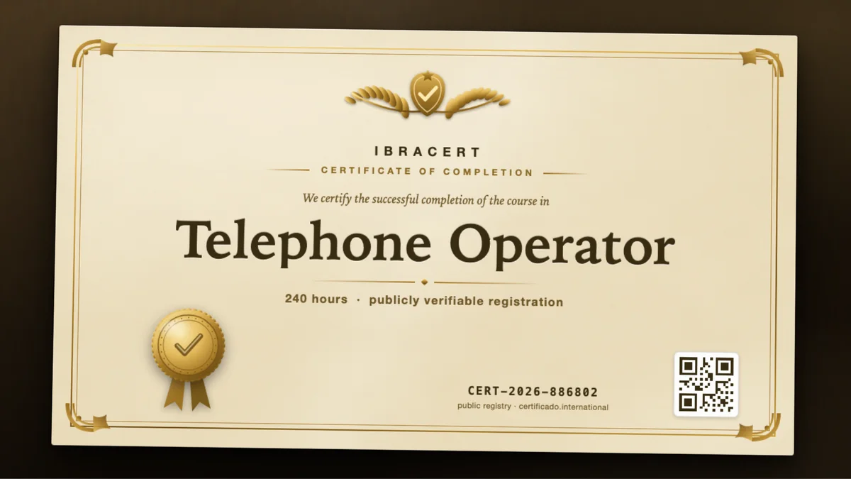 Cover of the Telephone Operator course