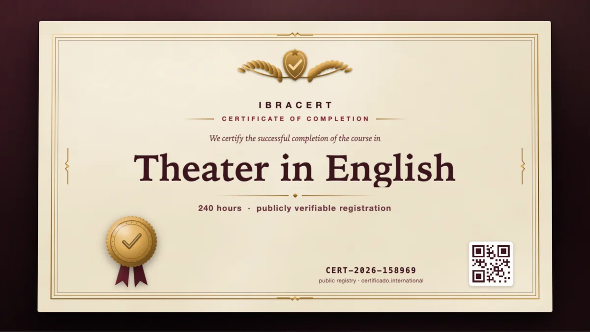 Cover of the Theater in English course