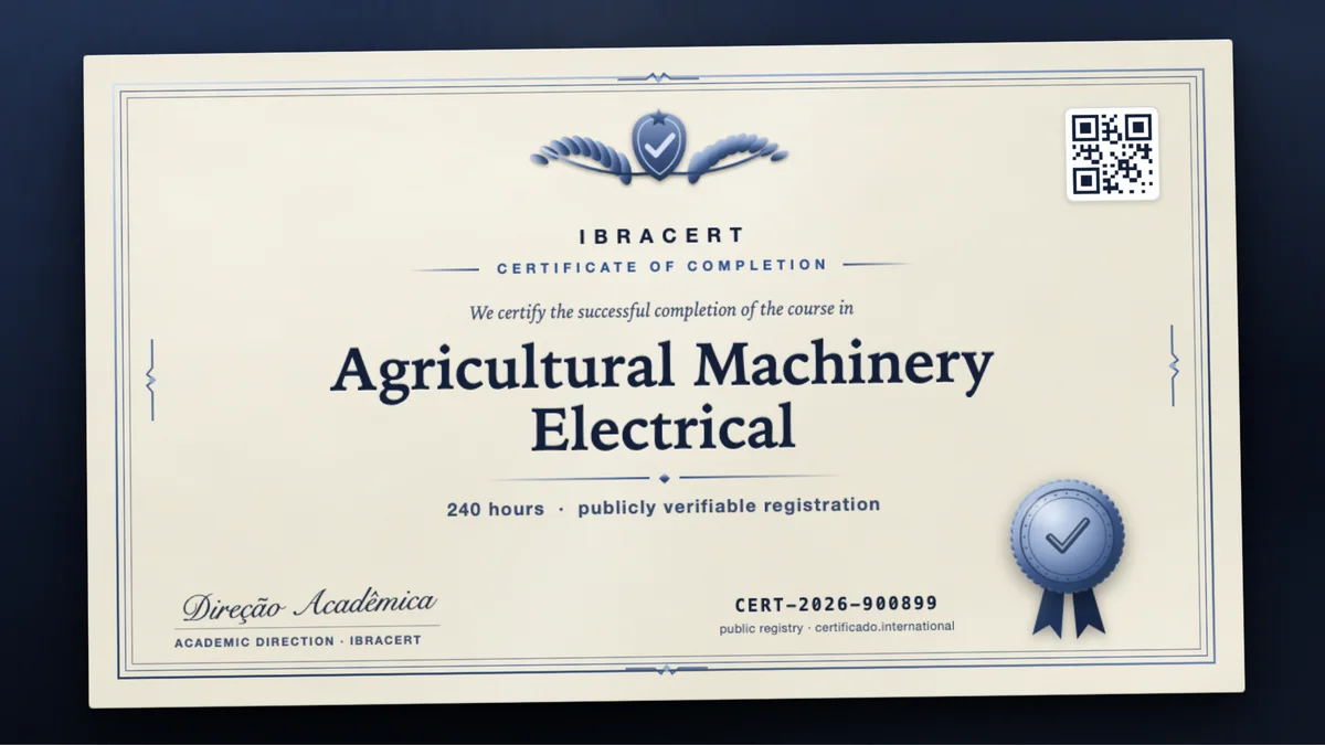 Cover of the Agricultural Machinery Electrical course