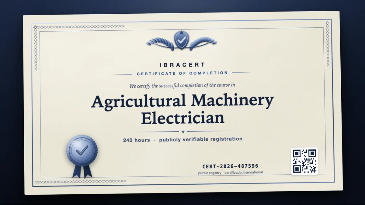Cover of the Agricultural Machinery Electrician course
