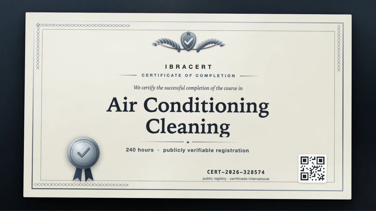 Cover of the Air Conditioning Cleaning course