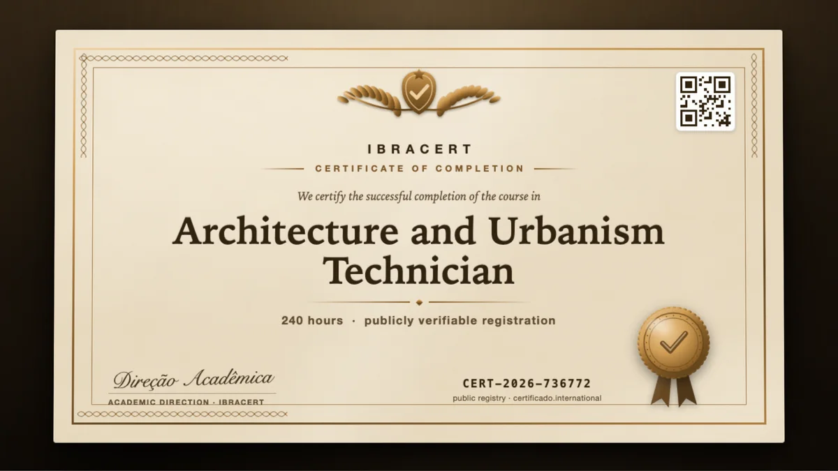 Cover of the Architecture and Urbanism Technician course