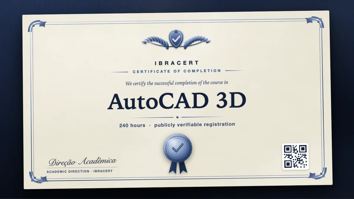 Cover of the AutoCAD 3D course