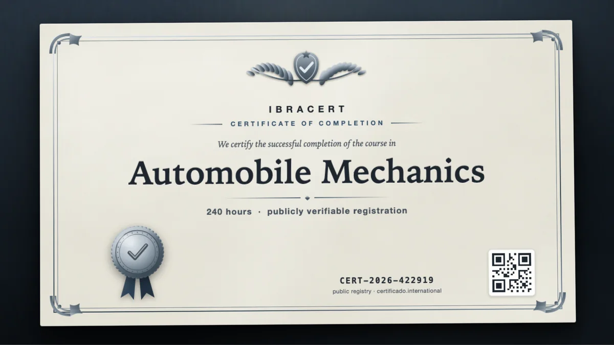 Cover of the Automobile Mechanics course