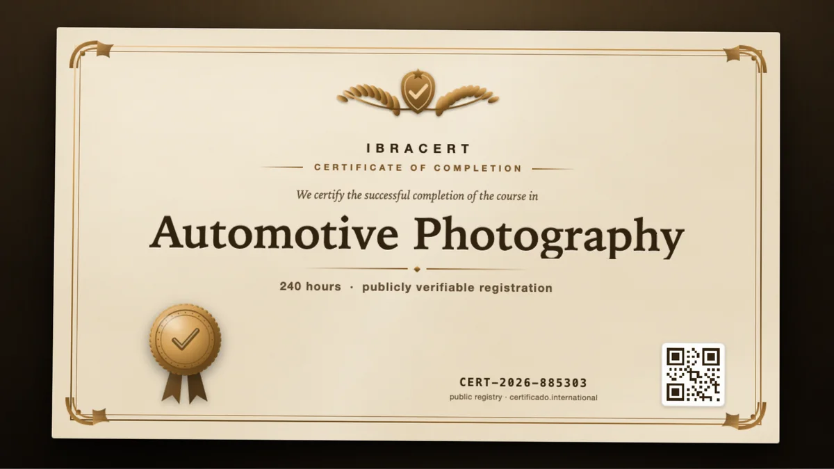 Cover of the Automotive Photography course