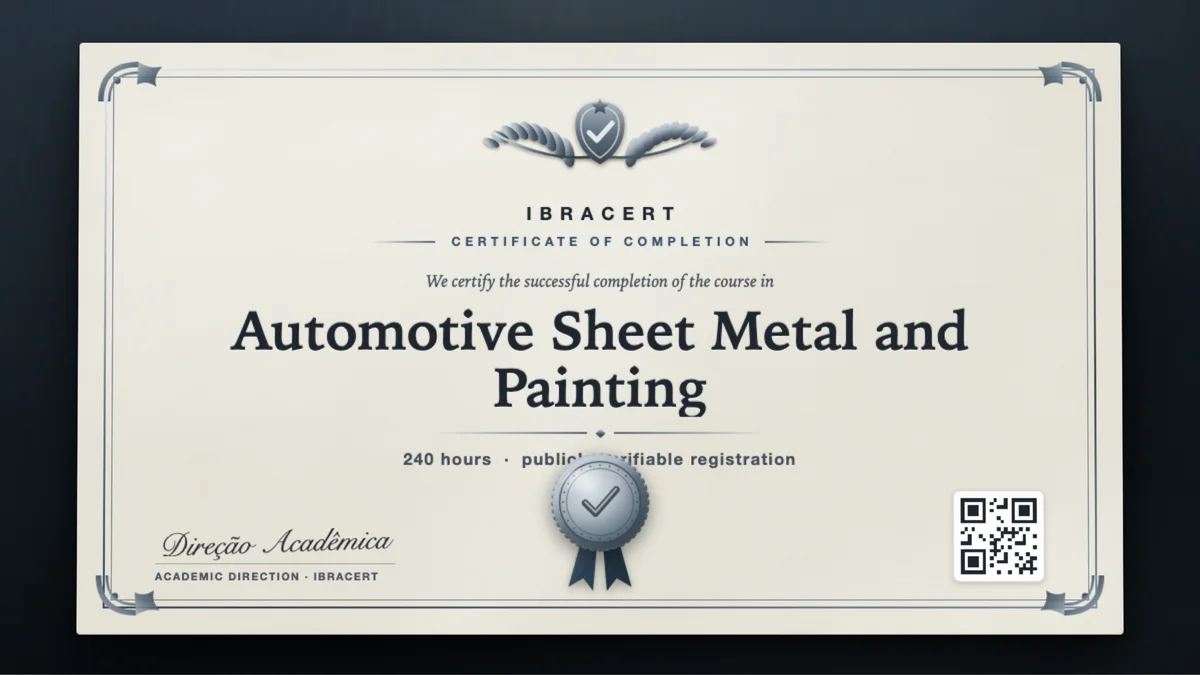 Cover of the Automotive Sheet Metal and Painting course