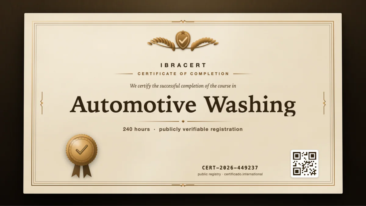 Cover of the Automotive Washing course
