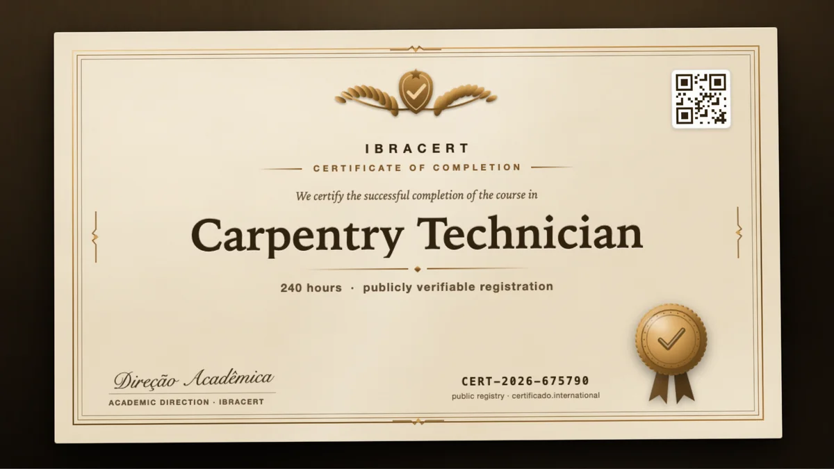 Cover of the Carpentry Technician course