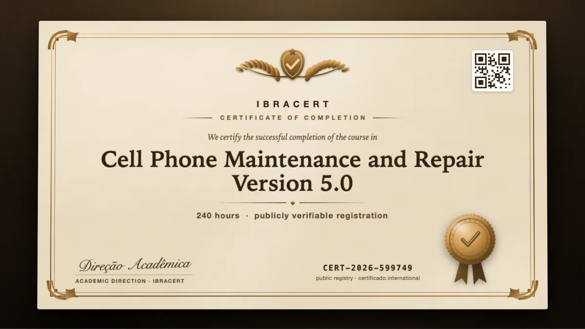 Cover of the Cell Phone Maintenance and Repair Version 5.0 course