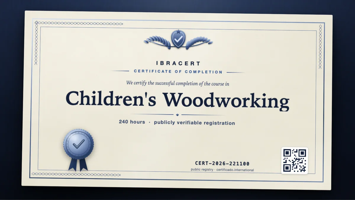 Cover of the Children's Woodworking course