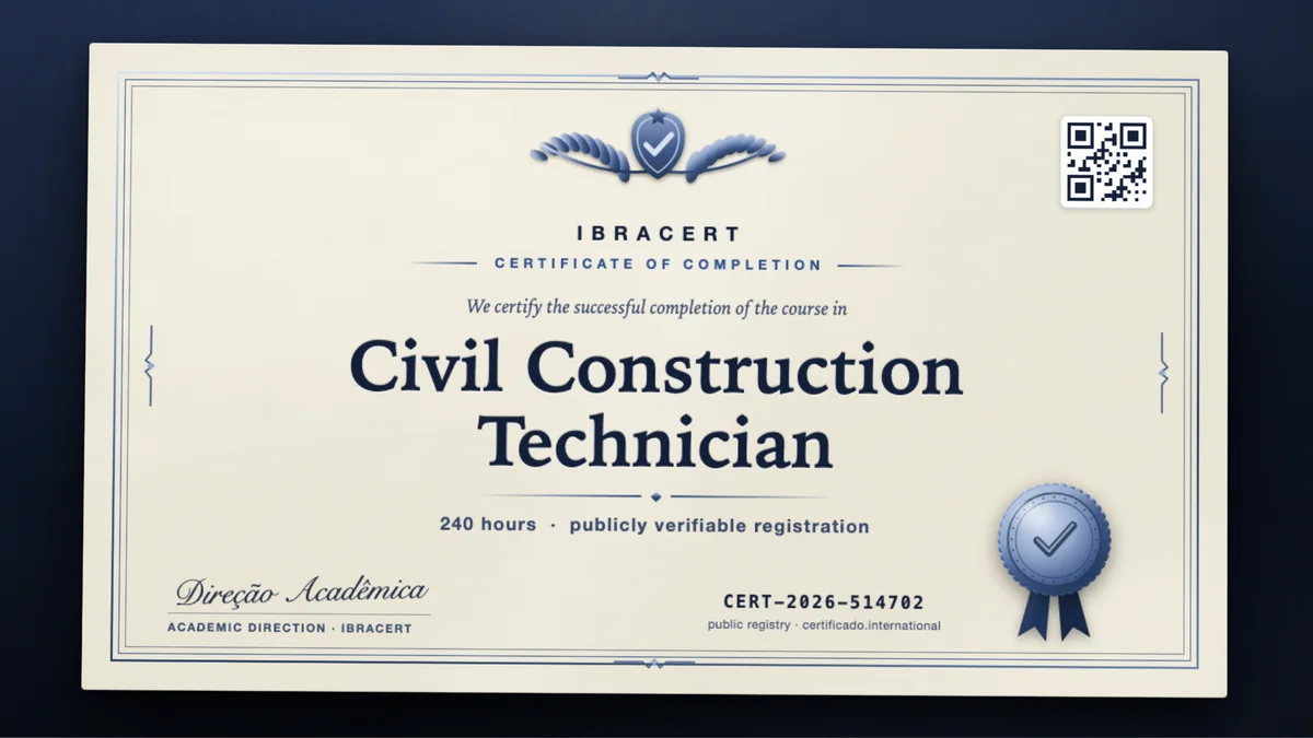 Cover of the Civil Construction Technician course