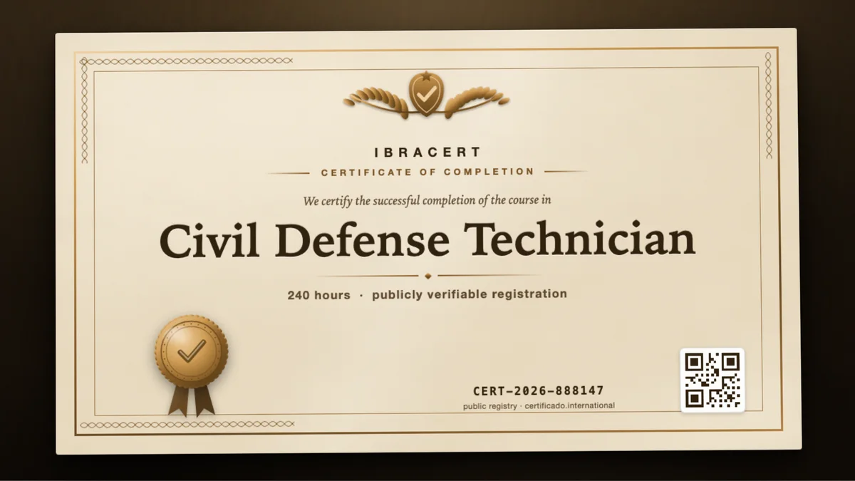 Cover of the Civil Defense Technician course