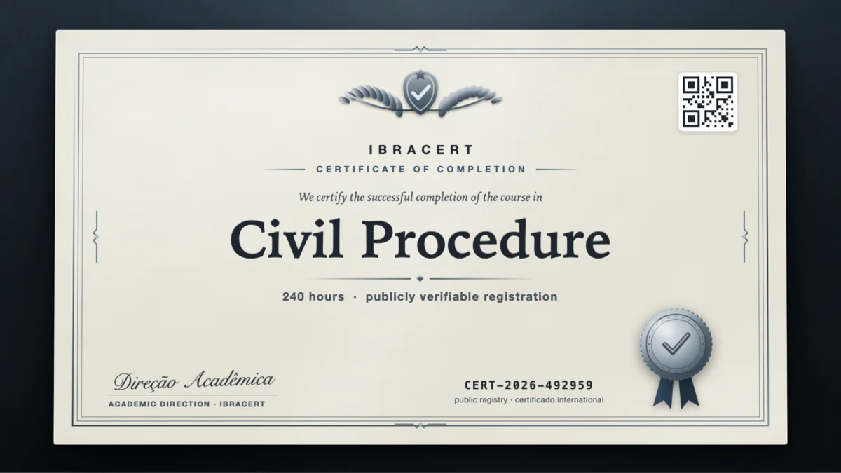 Cover of the Civil Procedure course