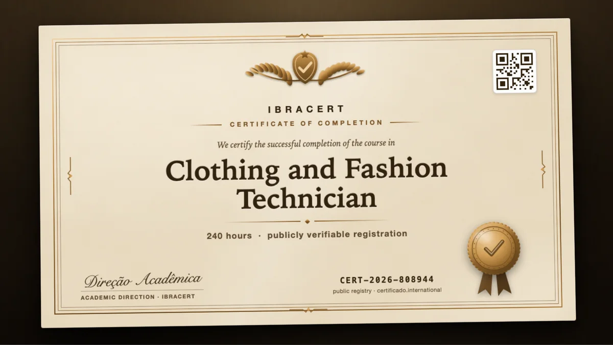 Cover of the Clothing and Fashion Technician course
