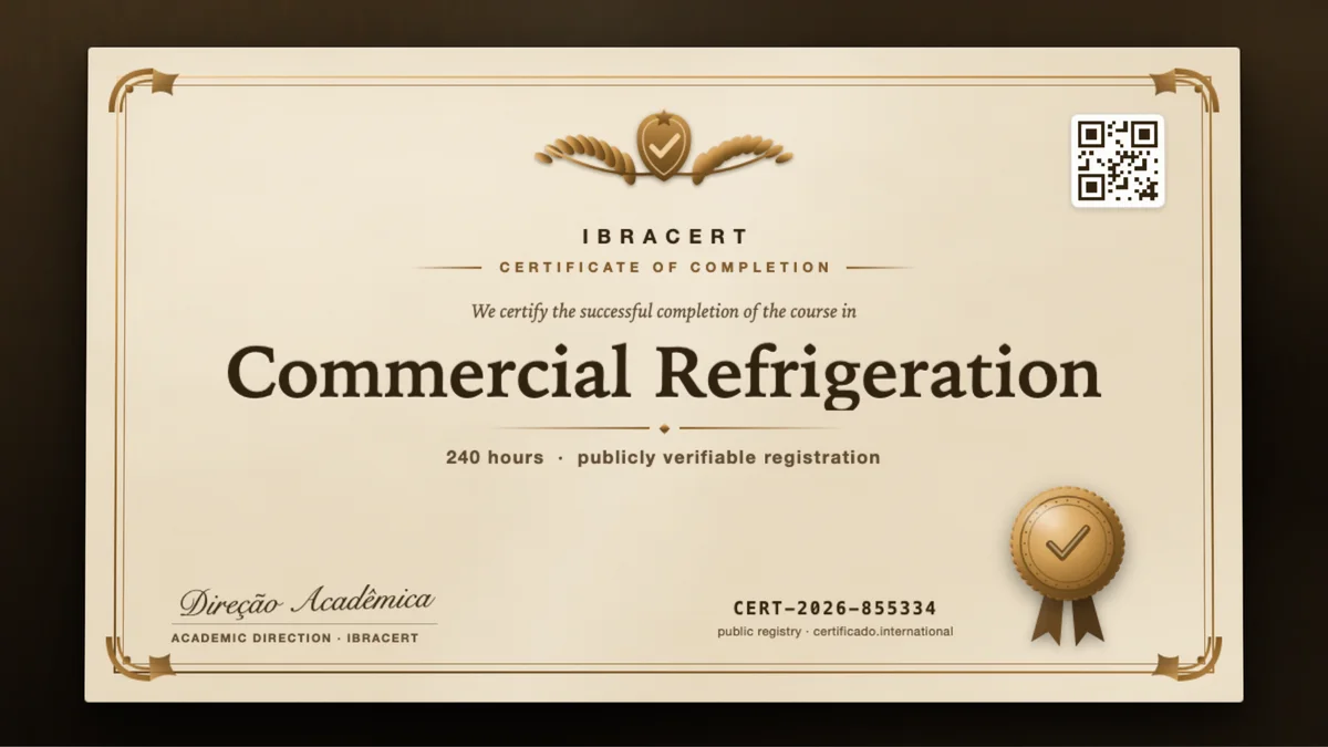 Cover of the Commercial Refrigeration course