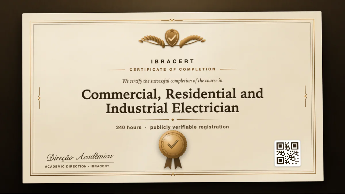 Cover of the Commercial, Residential and Industrial Electrician course
