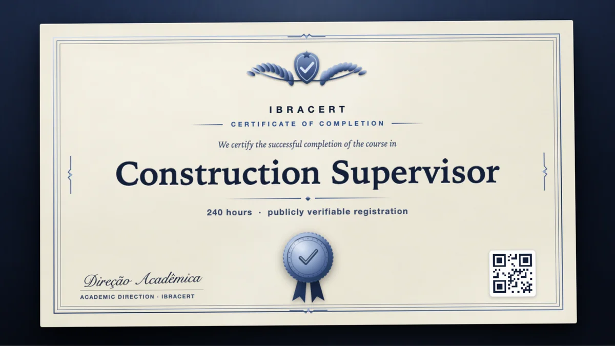Cover of the Construction Supervisor course