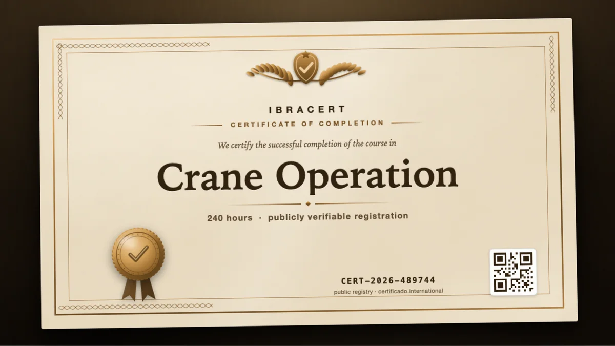 Cover of the Crane Operation course
