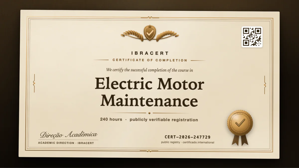 Cover of the Electric Motor Maintenance course