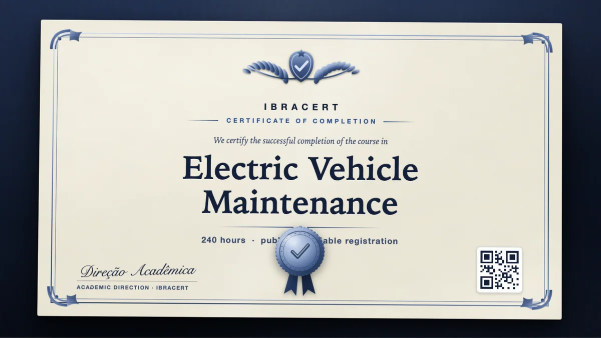 Cover of the Electric Vehicle Maintenance course