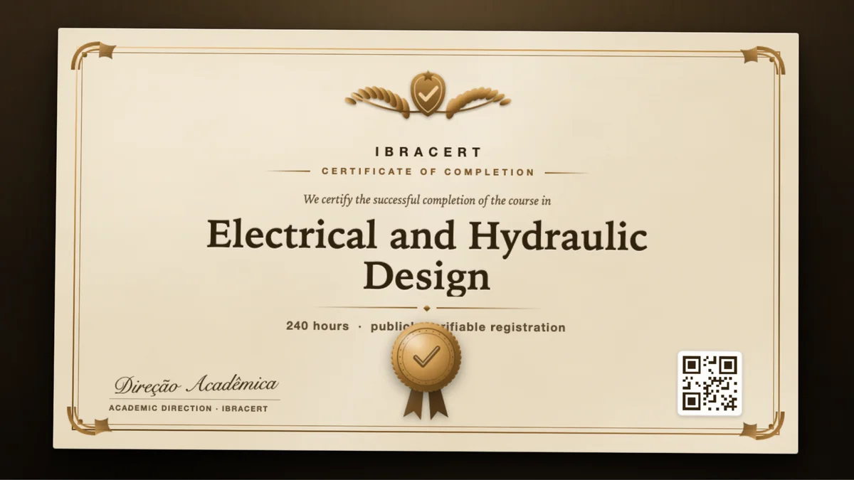 Cover of the Electrical and Hydraulic Design course
