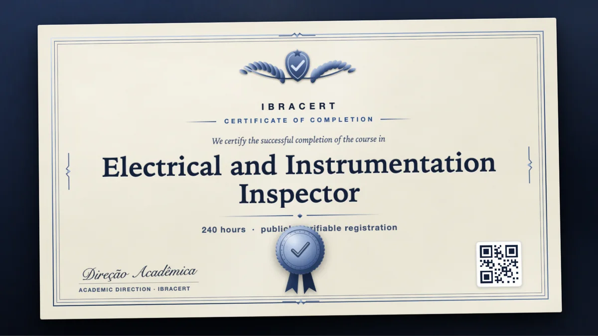 Cover of the Electrical and Instrumentation Inspector course