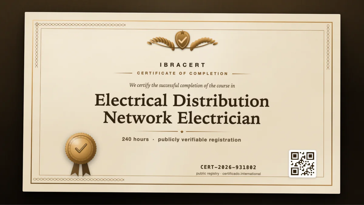 Cover of the Electrical Distribution Network Electrician course