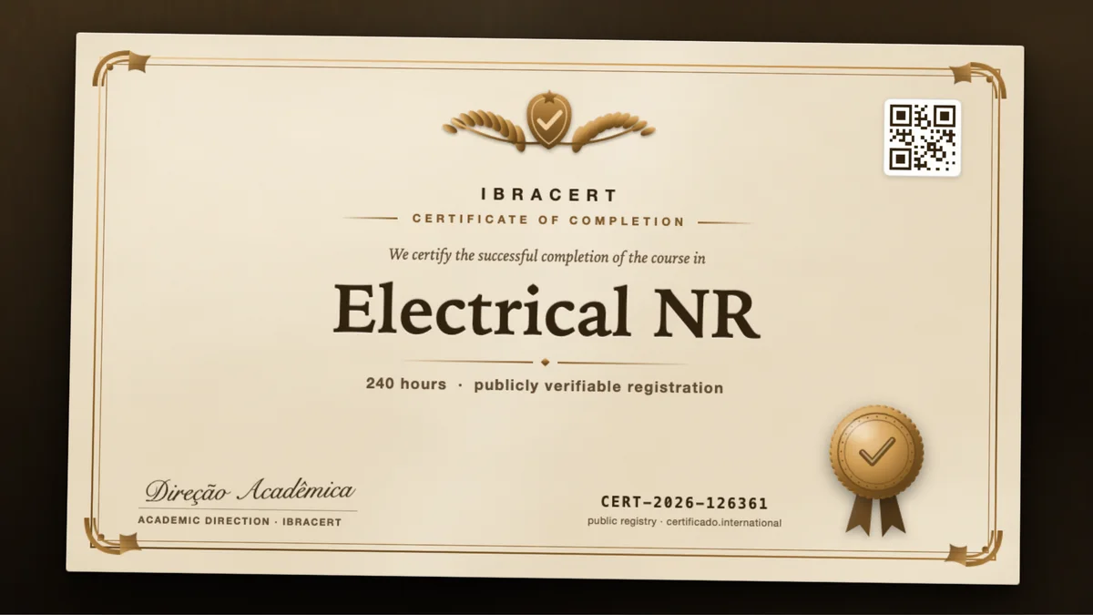 Cover of the Electrical NR course
