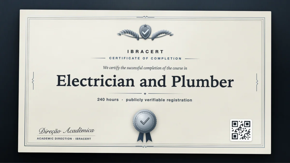 Cover of the Electrician and Plumber course