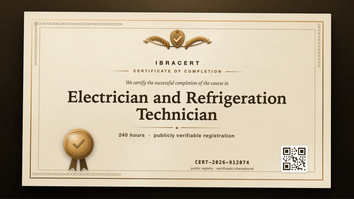 Cover of the Electrician and Refrigeration Technician course