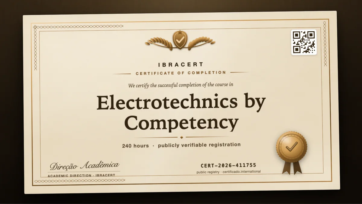 Cover of the Electrotechnics by Competency course